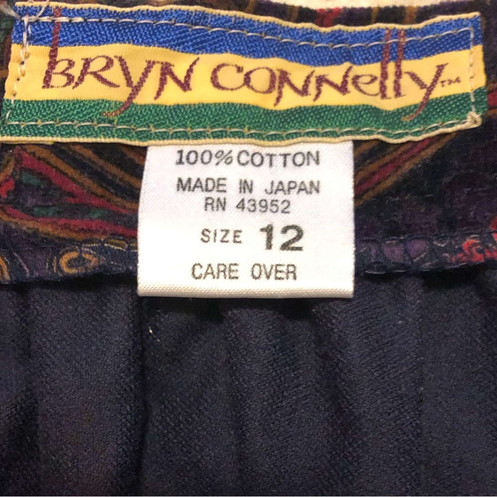 Vintage 90s Paisley Maxi Shirt by Bryn Connelly Size 12 - Picture 3 of 4